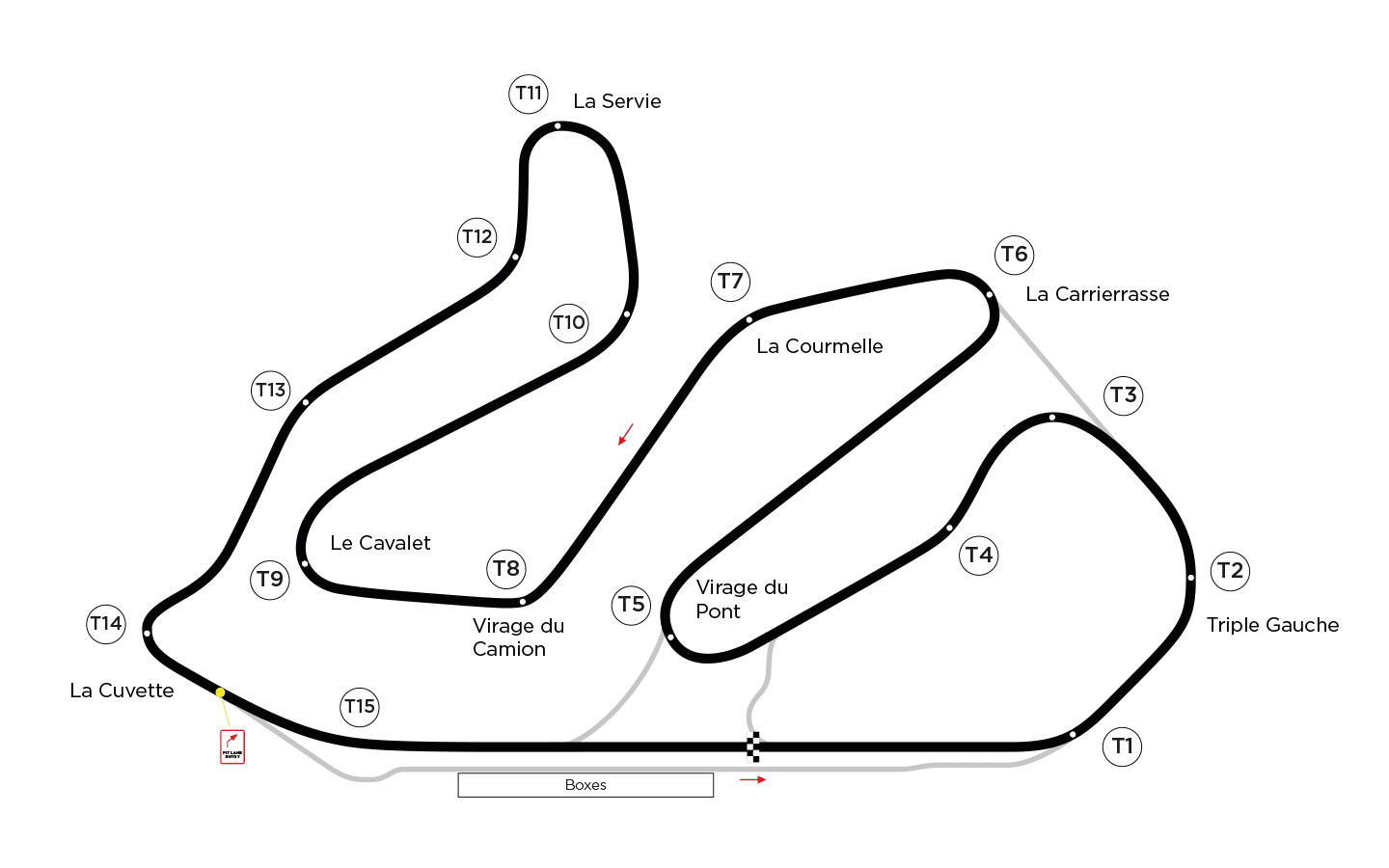 plan du circuit Ledenon